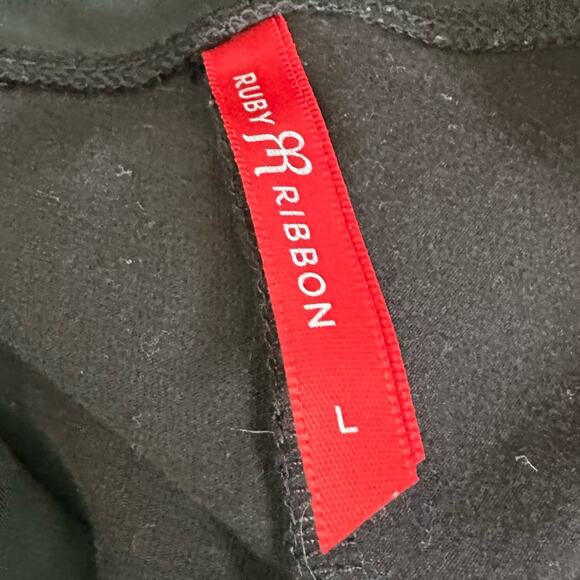 Ruby Ribbon RR LARGE Black White Trim Tuxedo Capri Leggings Celestial Collection - Picture 3 of 9